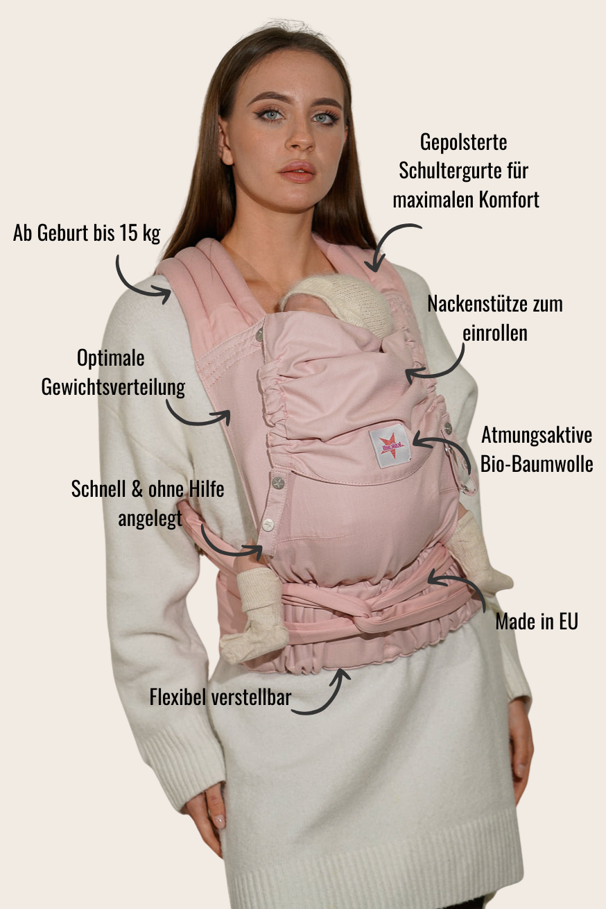 Baby-bærer TaiTai Heart2Heart Rosé