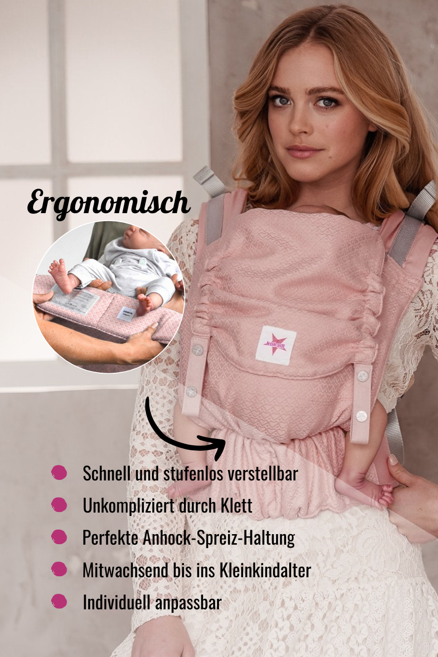 Детский перевозчик переворачивается Heart2Heart Rosé