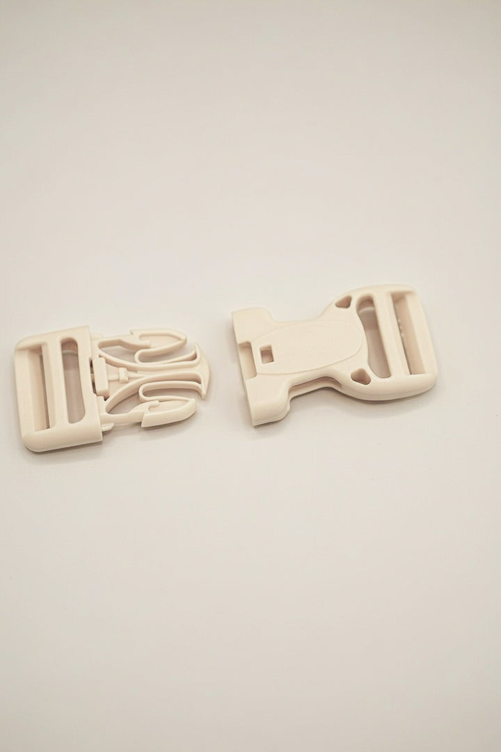 Emniyet düğmeli toka 25mm bej