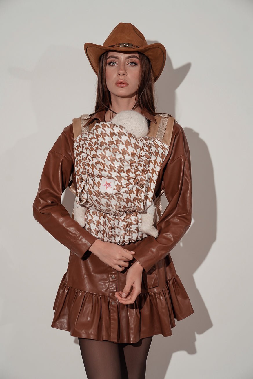 Draagzak Flip Pied-de-poule Latte Macchiato - KOKADI