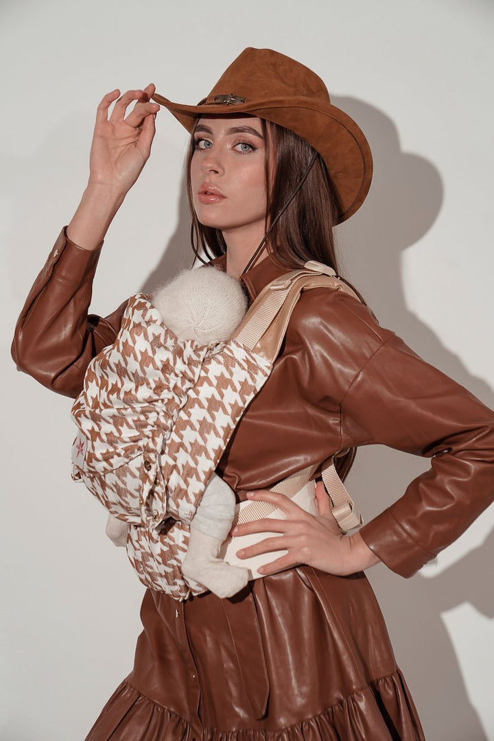 kantoreppu Flip Houndstooth Latte Macchiato - KOKADI