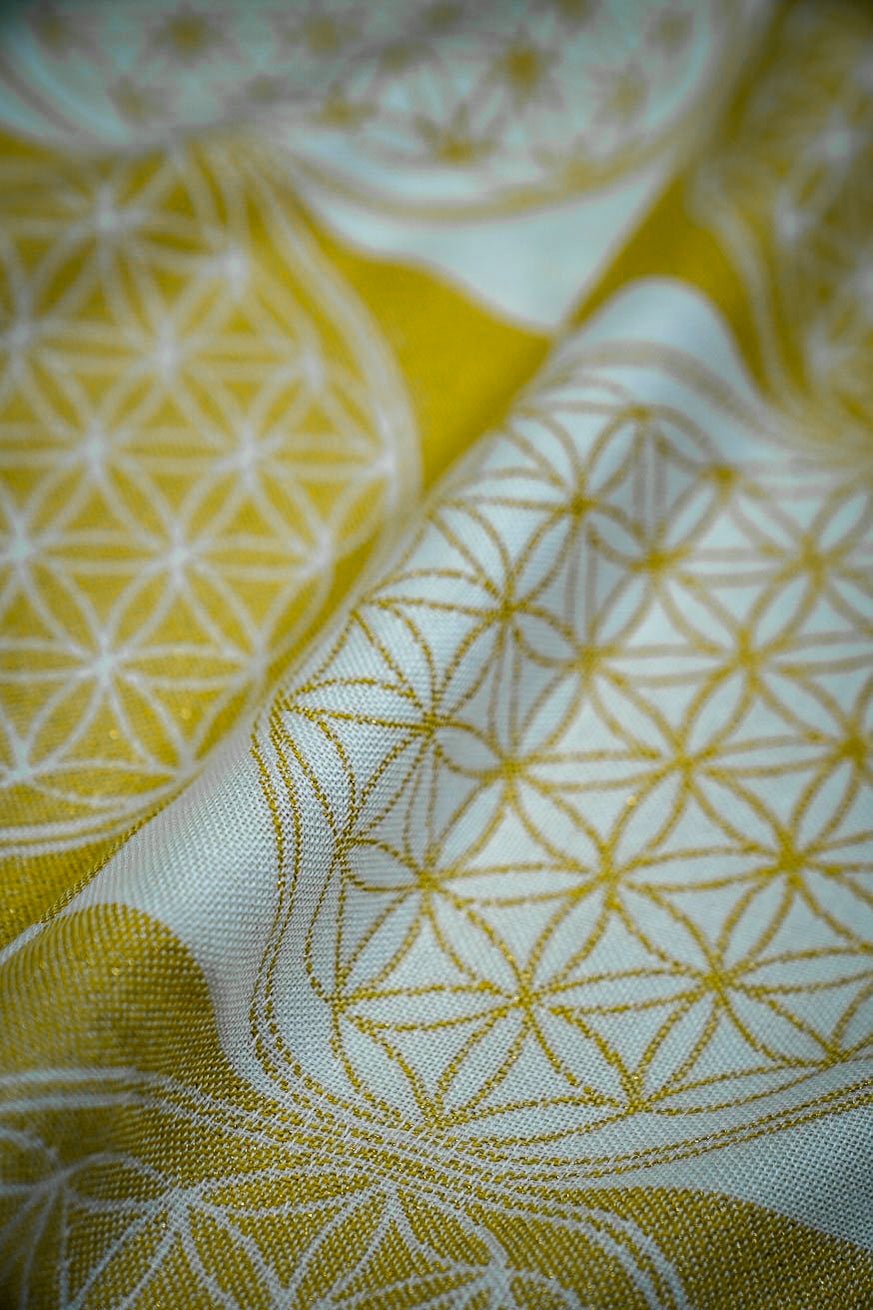 Babydeken bloem des levens goud - KOKADI