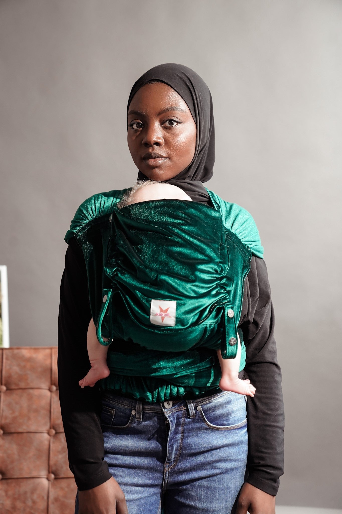 Baby Carrier WrapStar Velvety soft emerald - KOKADI