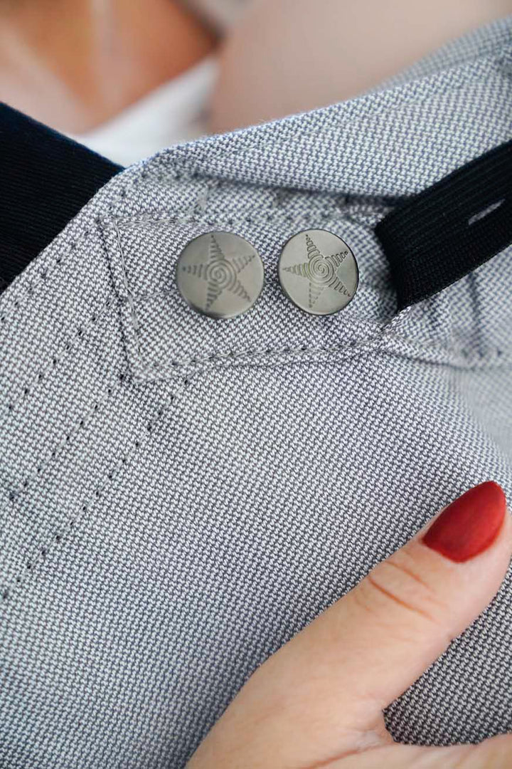 Джинсовая пуговица антрацит - KOKADI